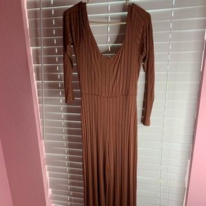 Brown Jumpsuit with back out